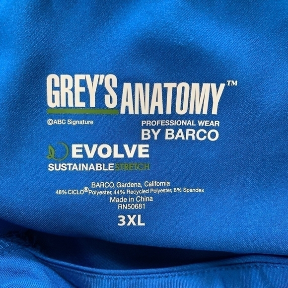 Women’s Top Barco Greys Anatomy Scrub Shirt Stretch Professional Wear Scrub Top - Picture 9 of 9